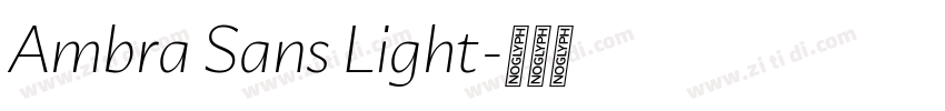 Ambra Sans Light字体转换